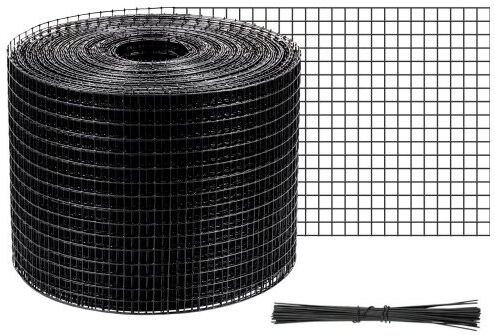 VEVOR Solar Panel Bird Wire, 8inch x 98ft Critter Guard Roll Kit, Solar Panel Guard w/ 50pcs Tie Wires, Removable PVC Coated Guard Wire Roll Kit for Squirrel Bird Critters Rodents Proofing