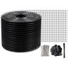 VEVOR Solar Panel Bird Wire, 6inch x 98ft Critter Guard Roll Kit, Solar Panel Guard w/ 100pcs Stainless Steel Fasteners, 50pcs Tie Wires, Removable PVC Coated Wire for Squirrel Bird Critters Proofing