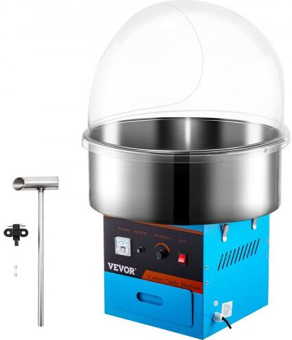 Vevor Electric Cotton Candy Machine Blue Floss Maker Party Commercial With Cover