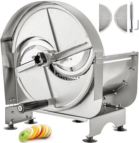 VEVOR Commercial Vegetable Slicer, 0.2-12mm Adjustable Thickness Manual Vegetable Slicer, Stainless Steel Multifunctional Commercial Manual Slicer, for Slicing Fruit Lemon Onion Cabbage