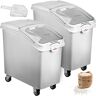 Vevor 2x Ingredient Bin With Casters 21 Gallon Food Safe Restaurant Kitchen Flour Bins