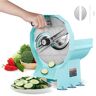 VEVOR Manual Vegetable Fruit Slicer, 0-0.5"/0-12mm Thickness Adjustable Commercial Slicer Machine, Double Feed Ports, Stainless Steel Blade Food Cutter Slicing Machine for Cucumber, Lemon, Tomato