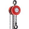 VEVOR Hand Chain Hoist, 2200 lbs /1 Ton Capacity Chain Block, 8ft/2.5m Lift Manual Hand Chain Block, Manual Hoist w/Industrial-Grade Steel Construction for Lifting Good in Transport & Workshop, Red