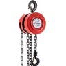 VEVOR Hand Chain Hoist, 4400 lbs /2 Ton Capacity Chain Block, 7ft/2m Lift Manual Hand Chain Block, Manual Hoist w/Industrial-Grade Steel Construction for Lifting Good in Transport & Workshop, Red