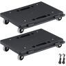 VEVOR Furniture Dolly, 500 lbs Capacity Each Count, Furniture Mover with Wheels, Portable Moving Rollers 4 Wheels Heavy Duty, Small Flat Dolly Cart with Interlocking for Heavy Furniture, 2 Pack, Black