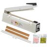 VEVOR Impulse Sealer 12 inch, Manual Heat Sealing Machine with Adjustable Heating Mode, Aluminum Shrink Wrap Bag Sealers for Plastic Mylar PE PP Bags, Portable Poly Bag Sealer with Extra Replace Kit