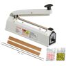 VEVOR Impulse Sealer 8 inch, Manual Heat Sealing Machine with Adjustable Heating Mode, Aluminum Shrink Wrap Bag Sealers for Plastic Mylar PE PP Bags, Portable Poly Bag Sealer with Extra Replace Kit