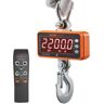 VEVOR Digital Crane Scale, 2200 lbs/1000 kg, Industrial Heavy Duty Hanging Scale with Remote Control, Cast Aluminum Case & LED Screen, High Precision for Construction, Factory, Farm, Hunting (Orange)