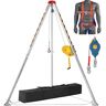 VEVOR Confined Space Tripod Kit, 2600 lbs Winch, Confined Space Tripod 8' Legs and 98' Cable, Confined Space Rescue Tripod 32.8' Fall Protection, Harness, Storage Bag for Traditional Confined Spaces