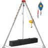 VEVOR Confined Space Tripod Kit, 1200 lbs Winch, Confined Space Tripod 7' Legs Bracket and 98' Cable, Confined Space Rescue Tripod 32.8' Fall Protection, Storage Bag for Traditional Confined Spaces