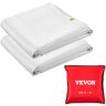 VEVOR Fire Blankets, 2 Pack Welding Blankets, 8' x 10' Fire Suppression Blanket, 1022°F Flame Retardant Blanket, White Fire Emergency Blankets, Fiberglass Fire Retardant Blanket with 12 Brass Grommets