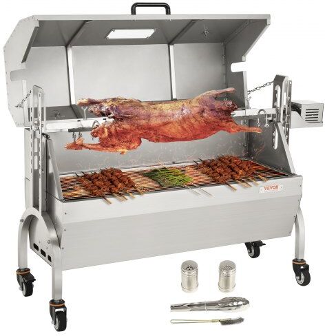 VEVOR Roaster Spit Rotisserie BBQ Grill Pig Lamb Chicken Roaster 50W 132LBS