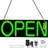 VEVOR LED Open Sign, 20" x 7" Neon Open Sign for Business, Adjustable Brightness Green Neon Lights Signs with Remote Control and Power Adapter, for Restaurant, Bar, Salon, Shop, Hotel, Window, Wall