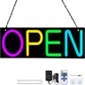 VEVOR LED Open Sign, 20" x 7" Neon Open Sign for Business, Adjustable Brightness Multi-Color Neon Lights Signs with Remote Control and Power Adapter, for Restaurant, Bar, Salon, Shop, Hotel, Window