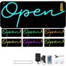 VEVOR LED Open Sign, 22" x 9" Neon Open Sign for Business, Multiple Flashing and Color Modes Neon Lights Signs with Remote Control and Power Adapter, for Restaurant, Shop, Hotel, Window, Wall