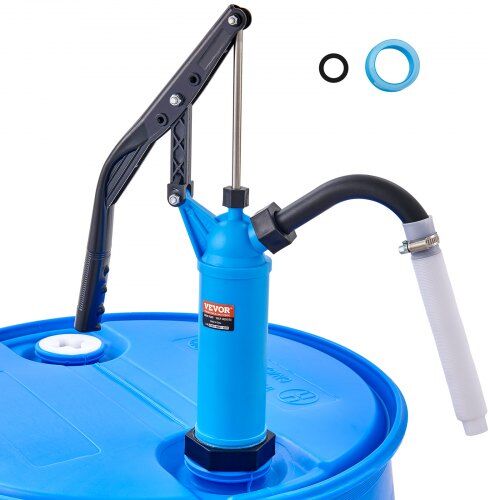 VEVOR Drum Pump, 9.5 oz. Per Stroke, Lever-Action Barrel Pump, Fits 5-55 Gallon Drums with 3-Section Suction Tube Assembly & Hose, Hand Operated, Designed to Transfer Water, Alcohol, Corrosive Liquids