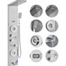 VEVOR Shower Panel System, 6 Shower Modes, LED & Display Shower Panel Tower, Rainfall, Waterfall, 4 Body Massage Jets, Tub Spout, Handheld Shower Head 59" Hose, Stainless Steel Wall-Mounted Shower Set