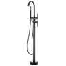 VEVOR Freestanding Bathtub Faucet, Floor Mount, Freestanding Tub Filler, Shower Mixer Taps, Two Water Modes, 360° Swivel Spout, for Bathing & Showering Pet Bathing Cleaning Drains Toilet Flushing