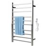 VEVOR Heated Towel Rack, 10 Bars Design, Mirror Polished Stainless Steel Electric Towel Warmer with Built-in Timer, Wall-Mounted for Bathroom, Plug-in/Hardwired Tested to UL Standards