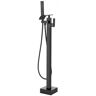 VEVOR Freestanding Bathtub Faucet, Floor Mount, Freestanding Tub Filler, Shower Mixer Taps, Two Water Modes, 360° Swivel Spout, for Bathing & Showering Pet Bathing Cleaning Drains Toilet Flushing