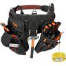 VEVOR Tool Belt, 32 Pockets, Adjusts from 32 Inches to 54 Inches, Nylon Heavy Duty Tool Pouch Bag, Detachable Tool Bag for Electrician, Carpenter, Handyman, Woodworker, Construction, Framer, Black