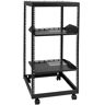 VEVOR 20U Open Frame Server Rack, 15''-40'' Adjustable Depth, Free Standing or Wall Mount Network Server Rack, 4 Post AV Rack with Casters, Holds All Your Networking IT Equipment AV Gear Router Modem