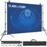 VEVOR 12 x 10 ft Heavy Duty Backdrop Stand, Height Adjustable Photography Backdrop Stand, Background Support System with 6 Clamps and A Carry Bag, for Party, Wedding, Display, Photo