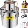 VEVOR Moonshine Still 5 Gal 21L, Distillery Kit with Circulating Pump, Alcohol Still Copper Tube, Whiskey Distilling Kit w/Build-In Thermometer, Whiskey Making Kit for DIY Alcohol, Stainless Steel