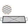 VEVOR X-Marks Fire Pit Grill Grate, Rectangle Cooking Grate, Heavy Duty Steel Campfire BBQ Grill Grid with Handle & Support X Wire, Portable Camping Cookware for Outside Party Gathering, 32 Inch Black