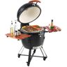 VEVOR 24" Ceramic Barbecue Grill Smoker Portable Round Outdoor Grill for Patio