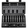 VEVOR 1/2" Drive Impact Socket Set, 13 Piece Deep Socket Set Metric 10-24mm, 6 Point CR-V Alloy Steel for Auto Repair, Easy-to-Read Size Markings, Rugged Construction, Includes Storage Case