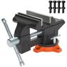 VEVOR 4.5" Bench Vise w/ Anvil 240°Swivel Base Heavy Duty Multipurpose Vise