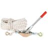 VEVOR Rope Puller, 3/4 Ton (1,653 lbs) Pulling Capacity, with 100' of 0.6" dia. Rope, 2 Hook, Come Along Winch, Heavy Duty Ratchet Power Puller Tool for Moving Boats, Securing Items, Transporting Logs