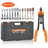 VEVOR 16" Rivet Nut Tool, Labor-Saving Rivnut Tool Kit with 13PCS Metric & SAE Mandrels, 186PCS Rivet Nuts,M3, M4, M5, M6, M8, M10, M12, 1/4-20, 5/16-18, 3/8-16,1/2-13, 8-32, 10-24 With Carrying Case