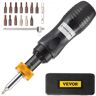 VEVOR Torque Screwdriver, 1/4" Drive Screwdriver Torque Wrench, Torque Screwdriver Electrician 10-70 in/lbs Torque Range Accurate to ±5%, Adjustable inch Pound Torque Screwdriver with Bits & Case