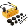 VEVOR 15 Ton Hydraulic Knockout Punch Driver Kit Hole Tool 1/2"-4" with 10 Dies