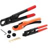 VEVOR PEX Pipe Crimping Tool Kit, Pro Press Crimper for 3/8", 1/2", 3/4" Crimp Rings, with 3 Jaw Dies, PEX Tubing Cutter, Go/No-Go Gauge, Copper Ring Removal Tool, Meets ASTM F1807 Standards