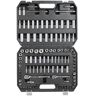 VEVOR Socket Set, 1/4" and 3/8" Drive Socket and Ratchet Set, 6-Point Socket Opening, 106 Pcs Tool Set SAE and Metric, Deep and Standard Sockets, 5/32-1 in, 5-19 mm, with Accessories, Storage Case