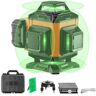 VEVOR Laser Level, 100ft, Self Leveling Manual Green 3 x 360° Cross 16 Line Laser, IP54 Waterproof Remote Control Manual Self-leveling Mode & 5h Continuous Working Time Line Laser, Battery Include