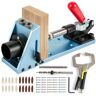 VEVOR Pocket Hole Jig Kit, Professional and Upgraded Aluminum, Adjustable & Easy to Use Joinery Woodworking System, Wood Guides Joint Angle Tool with Clamping Pliers Screw for DIY Carpentry Projects