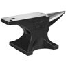 VEVOR Single Horn Anvil, 66Lbs Cast Steel Anvil, High Hardness Rugged Round Horn Anvil Blacksmith, with Round and Square Hole, Large Countertop and Stable Base, Metalsmith Tool for Bending and Shaping