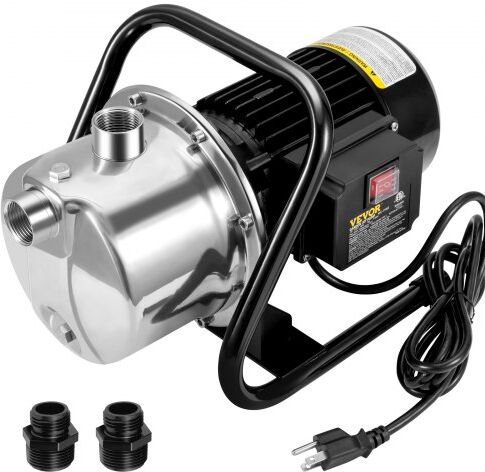 VEVOR Shallow Well Pump Portable Garden Water Jet Pump 1.1HP 978 GPH 131 ft Head