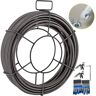 VEVOR Drain Cleaning Cable 50 Feet x 3/8 Inch Solid Core Cable Sewer Cable Drain Auger Cable Cleaner Snake Clog Pipe Drain Cleaning Cable Sewer Drain Auger Snake Pipe