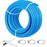 VEVOR Pex Tubing, 1" Pex Pipe 300ft Flexible Pex Hose Non Oxygen Barrier Pex Tube Coil 80-160psi Pex Water Line Blue Pex Piping for Hot & Cold Water Plumbing Open Loop Radiant Floor Heating System