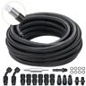 VEVOR 6AN Fuel Line Kit, 25 FT Fuel Hose Kit, 5/16" Nylon Stainless Steel Braided PTFE Fuel Line Kit, E85/Oil/Gas/Diesel Hose End Fitting Kit, with 15 PCS Swivel Fitting Adapter Kit, Black