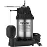 VEVOR Submersible Sump Pump Water Pump 1/2 HP 4320GPH Cast Iron Steel Basement