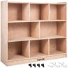 VEVOR Classroom Storage Cabinet Plywood 8-Section Preschool Storage Shelves 36 Inch High Classroom Cabinet Storage with Casters