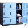 VEVOR Metal Locker for Employees, 9 Doors Storage Cabinet with Card Slot, Employee Lockers with Keys, 66lbs Loading Capacity office Storage Lockers for Office, Home, School, Gym, Black