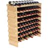 VEVOR 72 Bottle Stackable Modular Wine Rack Bamboo Wood Display Shelf 8-Tier