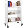 VEVOR Book Cart Library Cart 200 lbs Capacity with V-Shaped Shelves in Black